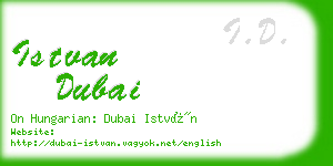 istvan dubai business card